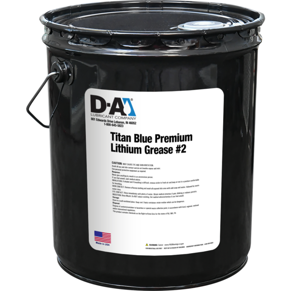 D-A Lubricant Co D-A Titan Blue Premium Lithium Grease #2 - 35 Lb Metal Pail 12269